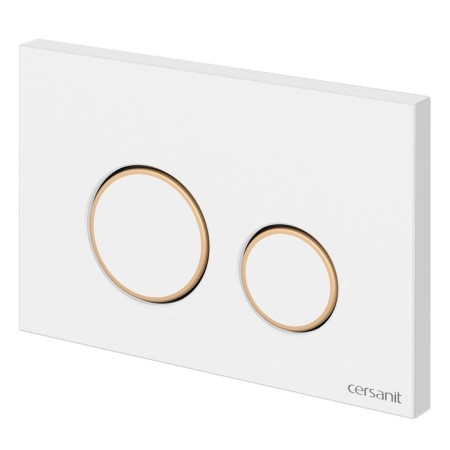 Cersanit Twins button, white matte plastic with a frame, universal-2