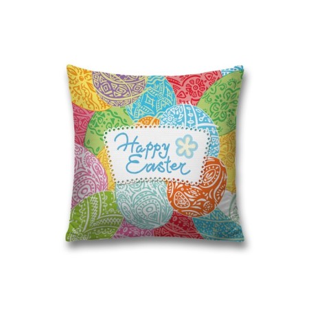 Decorative pillowcase "Painted Easter eggs", on a zipper, size 45x45 cm