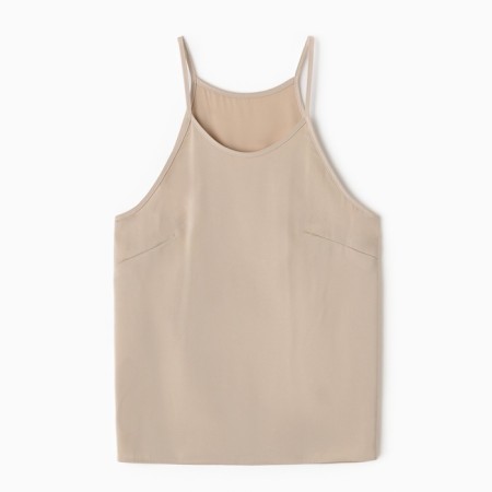 Top female minku: casual collection is beige color, size 46-9