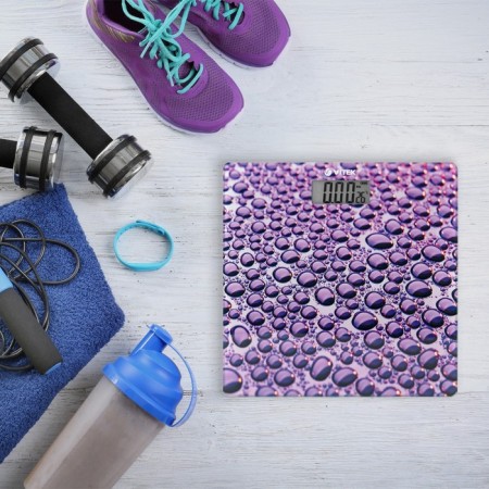 Floor Libra Vitek VT-1970, electronic, up to 180 kg, glass, purple