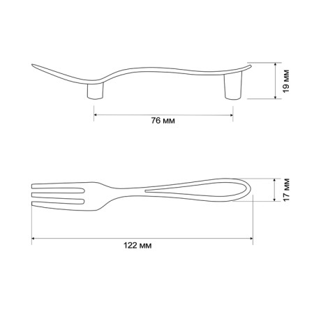 The handle "fork" Cappio RSC002, m/o 76 mm, color gold-9