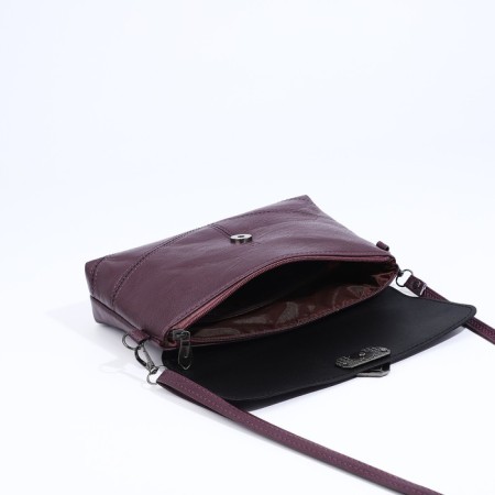 Magneta bag, long belt, purple color-7