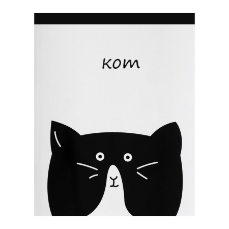 Notebook of 48 sheets in the Calligrata "Cat" line, cover coated cardboard, UV-lak, OFSET block, mix-2