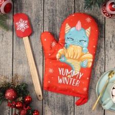 Set of Gift shade Winter: mittens-output, silicone blade
