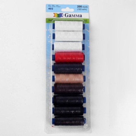 Set of threads 40/2, No. 3, 183 m, 10 pcs, color colorful color-1