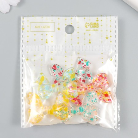 Busina for creativity plastic "Baltic with colored spots" MIX 2.4x3.1x0.6 cm-3