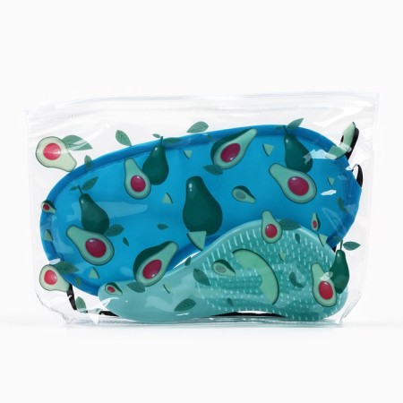 Avocado set, cosmetic bag, sleep mask and comb-1