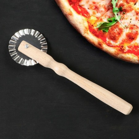 Pizza knife, 18 cm, wooden handle-1