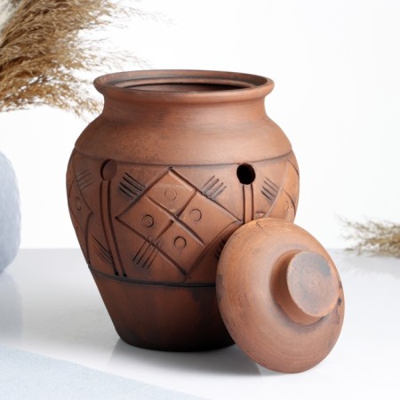 Bank for storing garlic 1.5 liters, hammering-7
