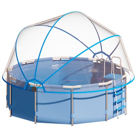 Dome-put on the pool d = 305 cm, h = 150 cm, the color is blue-2
