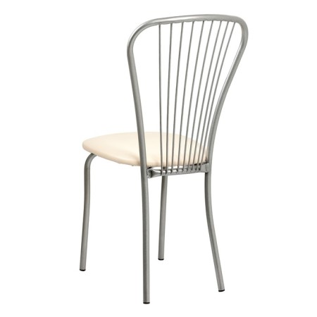 Light-1 chair, silver metallic/milk-1
