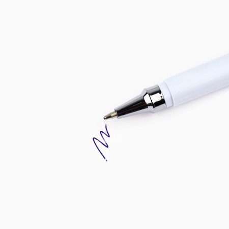 A pen with a cap "Happy Defender of the Fatherland Day!", Plastic, blue paste, 1.0 mm-1