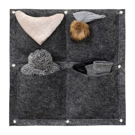 QWERTY organizer for storage, made of felt, square, 4 pockets, 2.5 l, color gray color-2