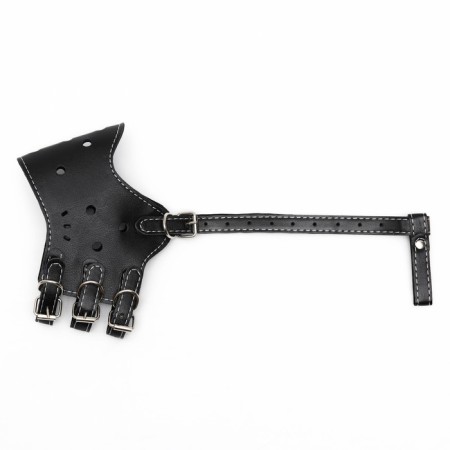 Muzzle of pressed leather adjustable, No. 4, DN 8.8 cm, OM 29-35 cm, black-2