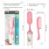 A set of combs with a rattle "Baby", 2 pcs., Pink color, Mix drawing