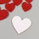 Decor for the creativity of the "heart" red, blest. On an adhesive basis, 5.5 and 3 cm (set 10 pcs)