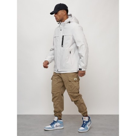 Male spring jacket, size 56, light gray color-1
