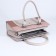 Lightning tout bag, outer pocket, long belt, dark beige color