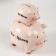 Piggy bank ceramics "Two pigs - pyramid" 19.5x12x18.8 cm