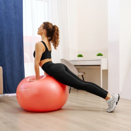 Fitball ONLYTOP, D = 85 cm, 1400 g, anti -wings, Orange color-6