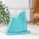 Set of ceramic solo and list on the stand “Geometry”, 13.5 x 10.5 cm, blue color