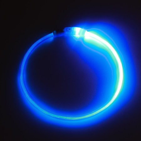 Collar - backlight ring, charging from USB, up to 70 cm, 3 glow modes, blue-11