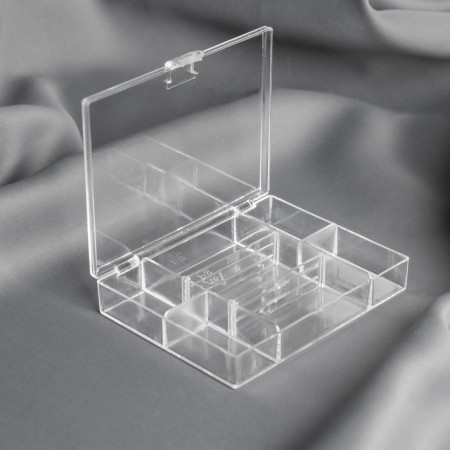 Organizer for needlework, 7 departments, 12 × 10 × 2.5 cm, the color is transparent-1