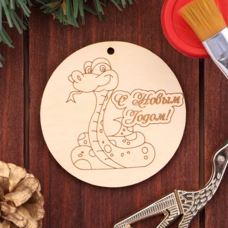 Set of Christmas tree pendants "snakes 2025", 12 pcs, diameter-6.5 cm-1