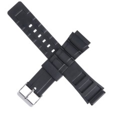 18 mm watch strap, silicone, l-21 cm, black