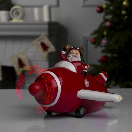 LED figure "Airplane" 23 × 13.5 × 22 cm, polystone, AAAX3 batteries (not in the kit), USB, glow of multi