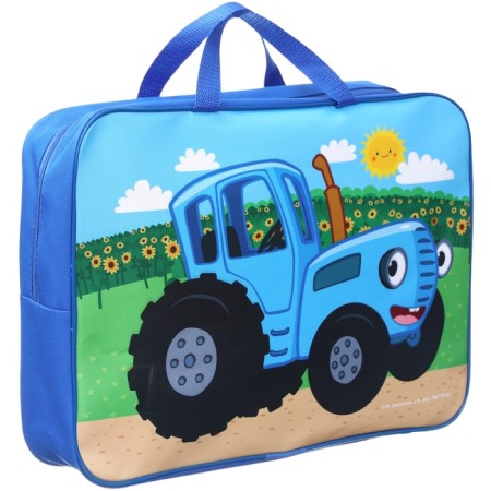 Folder with handles textile A4, 350x270x100 mm, blue tractor-5