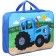 Folder with handles textile A4, 350x270x100 mm, blue tractor