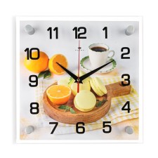 Watching clock, interior: kitchen, 