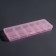 Organizer for decor, 12 sections, size 18.4 × 6.7 × 2 cm, transparent/pink color