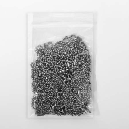 The base for the key fob, with a chain, d = 2.3 mm, silver color-3