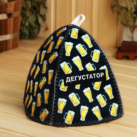 Bath cap with a print "Taster"