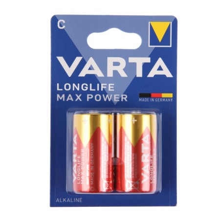 Battery Alkalin Varta Longlife Max Power, C, LR14-2BL, 1.5V, blister, 2 pcs.