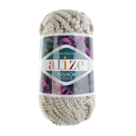 Yarn "Fashion Boucle" 25% wool, 70% acrylic, 5% polyamide 35m/100g (152 beige melange)-1