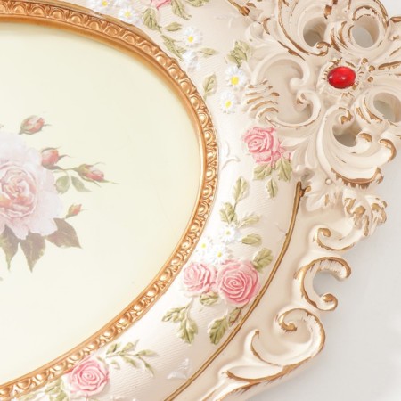 Photo frame Polystone 13x18 cm "Small roses" oval, on legs 28x19 cm-2