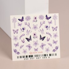 Slider - Summer nail design, purple color