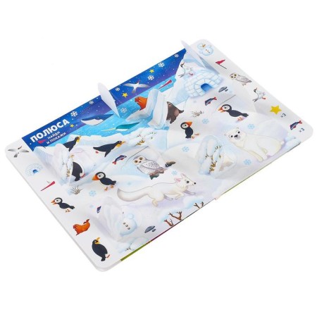 Cardboard book with windows "Find, open, show!" 10 p.-5