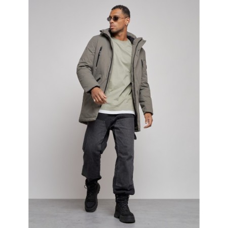 Extensive male winter park, size 56, gray color-11