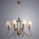 AGIO chandelier, 8x40W E14, color copper