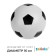 Children's ball zabiaka "Football", D = 16 cm, 70 g