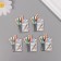 Decor for creativity wood "Chancellery" set of 5 pcs 4.5x3.5x0.3 cm