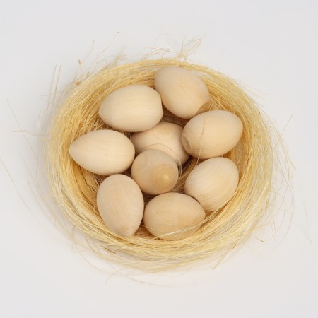 Wood painting "Nest with eggs", 10 pcs.-1