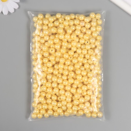 A set of beads "Pearls" d 10 mm, 250 gr, light yellow-2