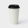 Plastic disposable lid for a glass black, with a valve, d = 9 cm