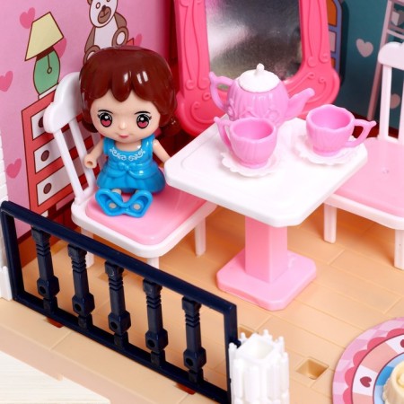 Toy "Cozy room", with a doll, cats, accessories-6