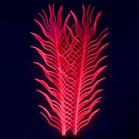 Silicone Aquarium plant, glowing in the dark, 6.5 x 18 cm, pink-1